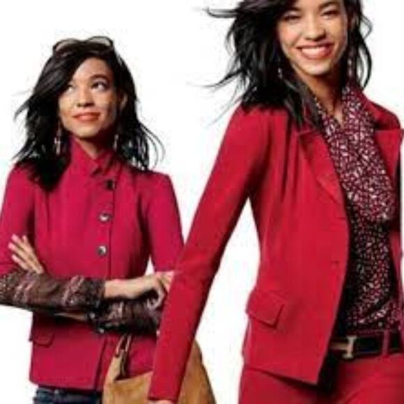 CAbi 3175 Rhubarb Red Outing Blazer Ponte Knit size 4 - Picture 1 of 10